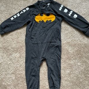 Toddler Batman Button Long Sleeve Onesie